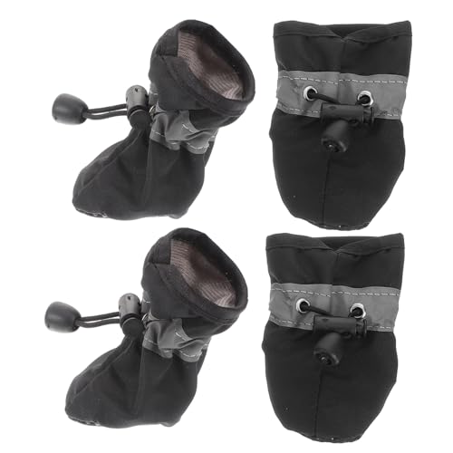 PartyKindom 4 Stück Hundeschuhe für Teiliges rutschfeste und Atmungsaktive Pfotenschutz Booties für Mittelgroße mit Reflektierenden Elementen für bei Nacht von PartyKindom