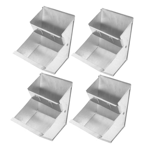 PartyKindom 4 Stück Kaninchen Futterspender Schwerkraft Futterschale für Käfige Outdoor Indoor Futterbox für Kaninchen Meerschweinchen Chinchillas Frettchen Futterverlustreduzierend Einfache von PartyKindom