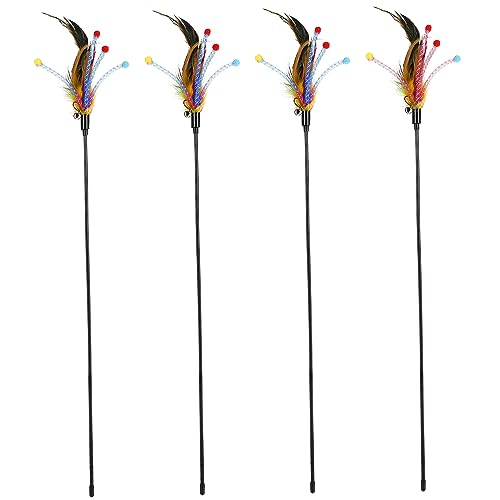 PartyKindom 4 Stück Katzen-Teaser-Set bunt Glocke interaktive Katze Plaudern Katzen-Spinnspielzeug drinnen farbig Haushaltskatzenspielzeug Zauberstab Katzenfeder-Teaser Zufällige Farbe PartyKindom 4 Stück Katzen-Teaser-Set bunt Glocke interaktive Katze Plaudern Katzen-Spinnspielzeug drinnen farbig Haushaltskatzenspielzeug Zauberstab Katzenfeder-Teaser Zufällige Farbe von PartyKindom