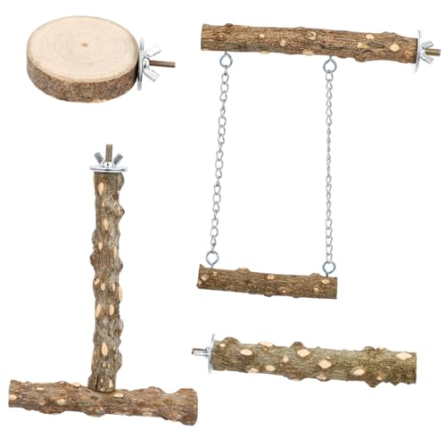 PartyKindom 4 Stück Natürliche Vogel Sitzstangen Teilig aus Holz mit Schaukel und Form Komfortable Einfache Pflegeleicht Geeignet für Wellensittiche Nymphensittiche Papageien Vogelkäfig PartyKindom 4 Stück Natürliche Vogel Sitzstangen Teilig aus Holz mit Schaukel und Form Komfortable Einfache Pflegeleicht Geeignet für Wellensittiche Nymphensittiche Papageien Vogelkäfig von PartyKindom