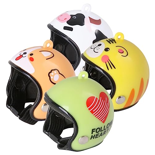 PartyKindom 4 Stück Puppenhaushelm drinnen Hühnerkopfbedeckung Tierhüte Helme ausgestopfter Tierhelm Mini Hut für Huhn Helm für Vogel Hühnerbekleidung Haustier Helm Hühnerhelm für Hühner Eisen von PartyKindom