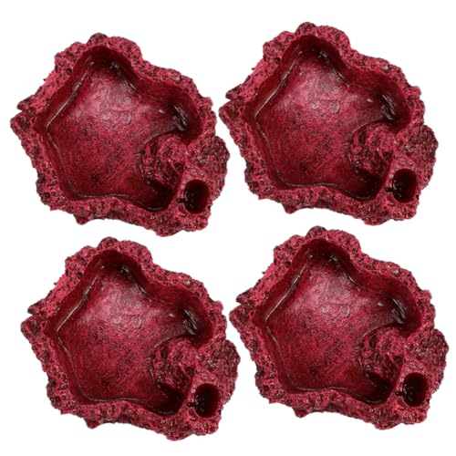 PartyKindom 4 Stück Teiliges Reptilien Futter und Wasserschalen aus Hochwertigem Resin Stabile Futternäpfe für Terrarien Geeignet für Schildkröten Eidechsen und Kleine Reptilien Dekorativ und PartyKindom 4 Stück Teiliges Reptilien Futter und Wasserschalen aus Hochwertigem Resin Stabile Futternäpfe für Terrarien Geeignet für Schildkröten Eidechsen und Kleine Reptilien Dekorativ und von PartyKindom