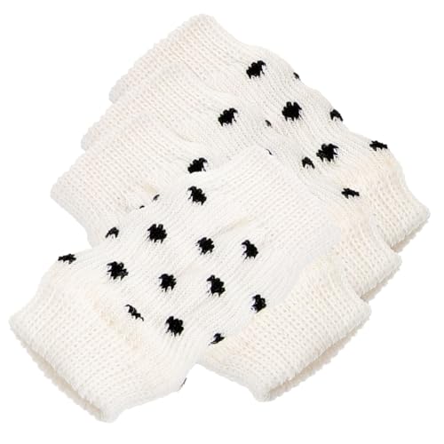 PartyKindom 4 Stück Weiche Gestrickte Hundebeinstulpen Schmutzabweisend Atmungsaktiv Mittlere Pflegen Hundehaut Schützen Beine und Gelenke für Outdoor und Indoor Modisches Design für von PartyKindom
