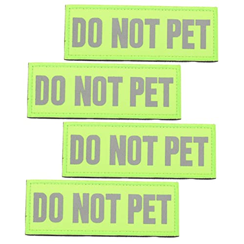 PartyKindom 4Stücke Reflektierende Service Patches Do Not Pet Sicherheitsaufnäher Für Servicehunde Hochwertige Patches Für Hundegeschirre von PartyKindom