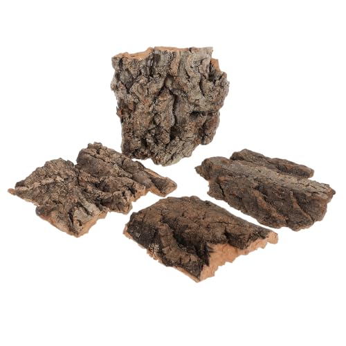 PartyKindom 4Stücke Terrarienbaumrinde für Reptilien Teiliges mit Natürlichem Design Kletterplattform für Schildkröten Eidechsen und Andere Haustiere ca Robust und Langlebig von PartyKindom