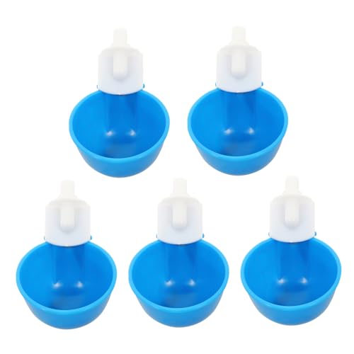 PartyKindom 5 Stück Tränkebecken für Geflügel Wasserkühler Spender Vogel Wasserbecher Geflügeltrinker geflügel tränke Chicken Feeder austauschbare Tränke Automatische Hühnerwasserer sehen Blue von PartyKindom
