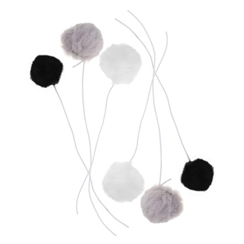 PartyKindom 6 Stück Interaktive Katzenplüschbälle mit Elastischem Seil Weiche Spielbälle und Fördert Katzenaktivität und Neugier Indoor Katzenspielzeug für Training und Bewegung PartyKindom 6 Stück Interaktive Katzenplüschbälle mit Elastischem Seil Weiche Spielbälle und Fördert Katzenaktivität und Neugier Indoor Katzenspielzeug für Training und Bewegung von PartyKindom