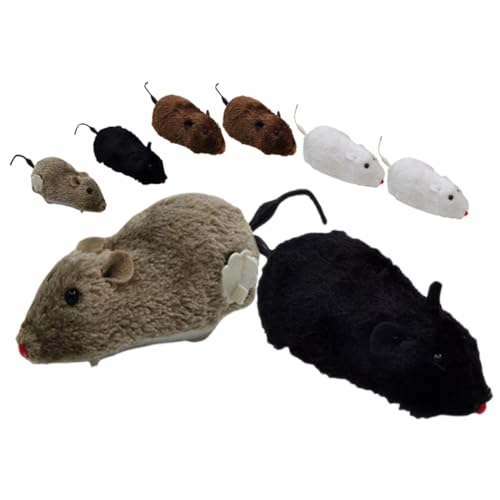PartyKindom 8 Stück Teiliges Wind Up Katzenspielzeug Mäuse aus Lebensechte Aufziehmäuse für Indoor Katzen Interaktives Katzenspielzeug und Bewegung PartyKindom 8 Stück Teiliges Wind Up Katzenspielzeug Mäuse aus Lebensechte Aufziehmäuse für Indoor Katzen Interaktives Katzenspielzeug und Bewegung von PartyKindom