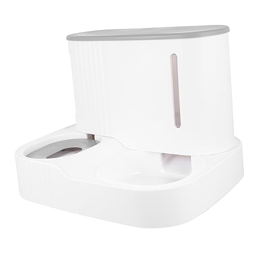 PartyKindom Abnehmbarer Automatischer Wasserspender für Haustiere Futterspender mit Sichtfenster Hygienisches Design für Katzen und Hunde Kontinuierliche Nahrungs und Wasserversorgung von PartyKindom