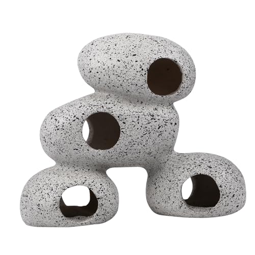 PartyKindom Aquarium Ornament Resin Stone Fischversteck mit Höhle für Barsche und Goldfische Natürliches Versteck und Ruheplatz im Fischbecken Dekoratives Fischtank Zubehör für Artgerechte von PartyKindom
