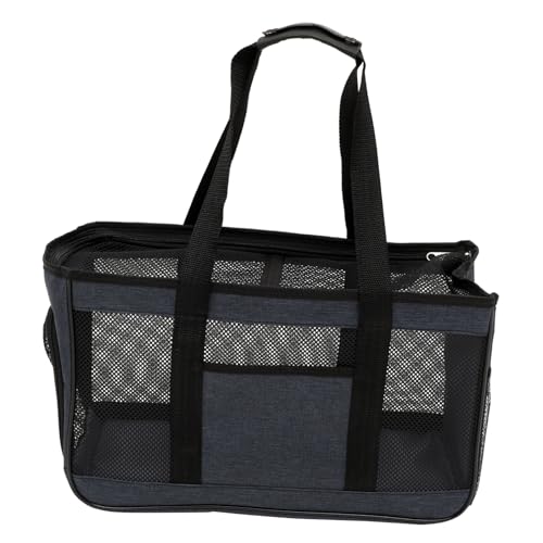 PartyKindom Atmungsaktive Katzentragetasche mit Reißverschluss Langlebiges Material Komfortable Belüftung für Outdoor einsätze Kleine Katzen und Welpen Waschbare Haustier Tragetasche in Blau von PartyKindom