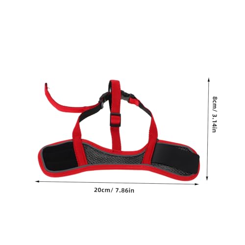 PartyKindom Atmungsaktiver Maulkorb für Kleine Hunde mit Verstellbarem Riemen Beißt und Belltresistent Komfortables Mesh Design für Outdoor Pflege und Schutz vor Kauen Rot PartyKindom Atmungsaktiver Maulkorb für Kleine Hunde mit Verstellbarem Riemen Beißt und Belltresistent Komfortables Mesh Design für Outdoor Pflege und Schutz vor Kauen Rot von PartyKindom