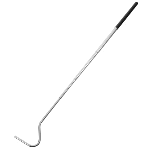 PartyKindom Ausziehbarer Schlangenhaken aus Edelstahl Teleskopierbar für Sicheres Reptilienfangen Tragbarer Greifer mit Rutschfestem Griff für Natürliche Fangmethoden und Terrarienpflege von PartyKindom