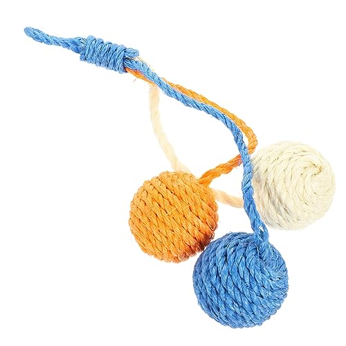 PartyKindom Ball Katzenspiel Für Drinnen Kratzer Kratzen Katzenbedarf Kätzchen-zubehör Katzenmahlkugel Katzenzubehör Sisal von PartyKindom
