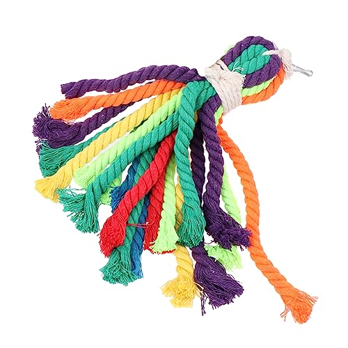 PartyKindom Papageien Baumwollseil Spielzeug Hängeseil für Vögel Kauspielzeug für Papageien Zufällige Farben für Nymphensittiche und Andere Kleine Vögel PartyKindom Papageien Baumwollseil Spielzeug Hängeseil für Vögel Kauspielzeug für Papageien Zufällige Farben für Nymphensittiche und Andere Kleine Vögel von PartyKindom