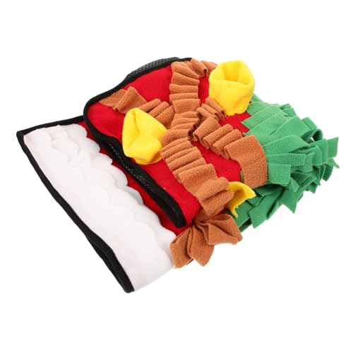 PartyKindom Bunte rutschfeste Schnüffelmatte für Hunde aus Langlebigem Lint Material Pflegeleicht Tragbar für Haushalt und Outdoor Fördert Spielerisches Futterverhalten bei Welpen und von PartyKindom