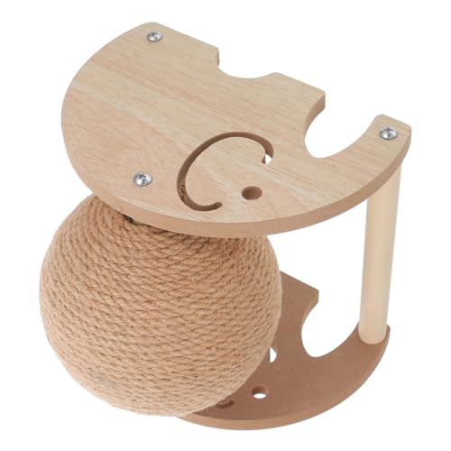 PartyKindom Cat Catch Ball Cat Crawling -Rahmen Interaktiver Katzenball Kratzball Für Katzen Großer Katzenkratzer Kratzspielzeug Für Katzen Katzenkratzen Möbel Katzenbälle Hellbraun Sisal von PartyKindom