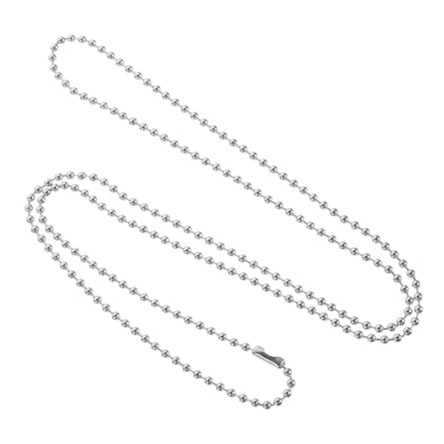 PartyKindom Dog Tag Kette Kugelkette Metall Halskette für DIY Hundemarken Erkennungsmarken Zubehör Langlebige Beaded Chain für Hundezubehör und Schmuckherstellung PartyKindom Dog Tag Kette Kugelkette Metall Halskette für DIY Hundemarken Erkennungsmarken Zubehör Langlebige Beaded Chain für Hundezubehör und Schmuckherstellung von PartyKindom
