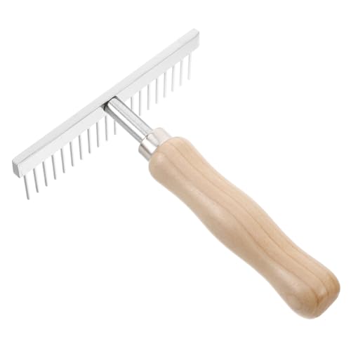 PartyKindom Entfilzungsbürste mit Holzgriff Effektives Entfilzen für Pferde Langlebiges Pflegewerkzeug mit Ergonomischem Design zu Reinigen und Hygienisch von PartyKindom