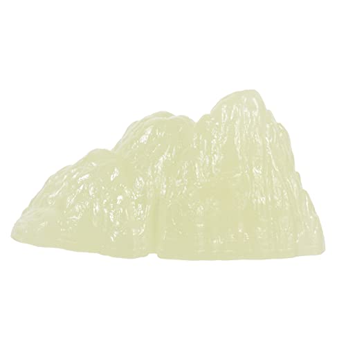 PartyKindom Fluoreszierende Steingartenlandschaft Groß Futterspender Aquarium-Statue Aquarienbaumpflanzen Aquariensteine Künstlicher Fischtank Fisch Gold Light Green Plastik von PartyKindom