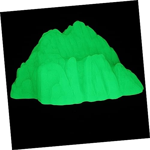 PartyKindom Fluoreszierende Steingartenlandschaft Schwimmbad groß Anlage Wasser- Aquarium Dekoration aquariumdeko filigranes Aquariendekor Steingartenstatue Plastik Light Green von PartyKindom