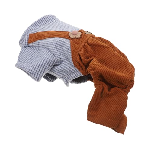 PartyKindom Gestreifter Hund Overall für Haustiere Warmes Kostüm aus Polyester für Weihnachten Partys und Alltag Lustige Hundekleidung für Kleine Hunde von PartyKindom
