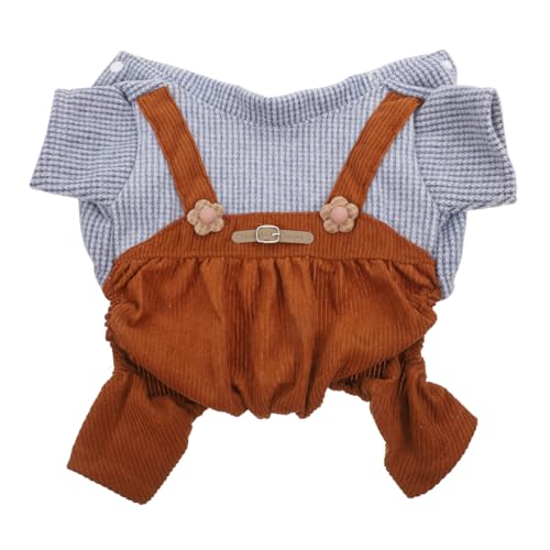 PartyKindom Gestreifter Haustier Hund Overall Strick Kostüm Warmes Outfit für Kleine und Mittelgroße Hunde Weihnachten Party Alltag von PartyKindom