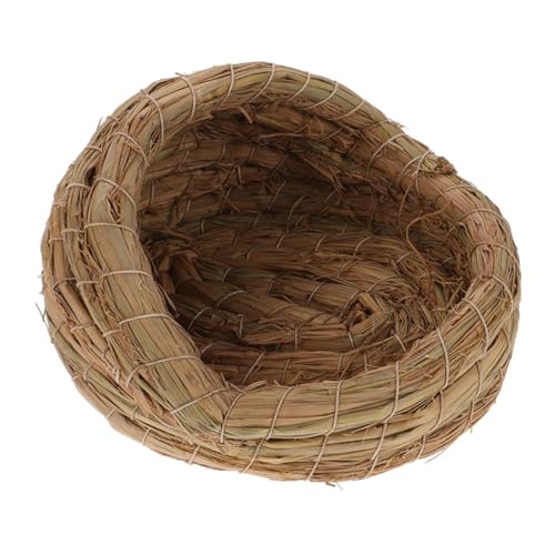 PartyKindom Gewebtes Hühnernest aus Stroh Langlebiges Zuchtnest und Legenest für Hühner Vielseitig Verwendbar im Hühnerstall Handgefertigt Einfach zu Reinigen und Sicher für Heimgebrauch von PartyKindom