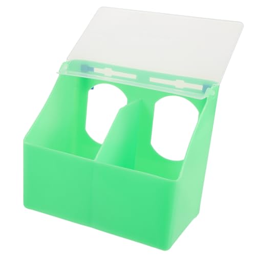 PartyKindom Hängender Kastentrog Sittich-Futter Wachtel-Feeder Spieß Eingesperrt Wurf Füttern Käfig Küken Vogel Fütterer Futtermittel Für Vögel Haustier Pole Bausatz Fisch Light Green Plastik von PartyKindom