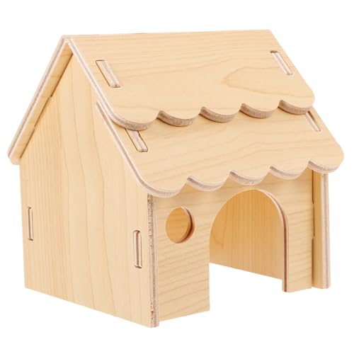 PartyKindom Hamster Holzhaus aus Robustem Material Kleines Versteck für Zwerghamster und Kleintiere Beißfestes Haustier spielhaus für Käfigdekoration und Spielerische Erkundung im PartyKindom Hamster Holzhaus aus Robustem Material Kleines Versteck für Zwerghamster und Kleintiere Beißfestes Haustier spielhaus für Käfigdekoration und Spielerische Erkundung im von PartyKindom
