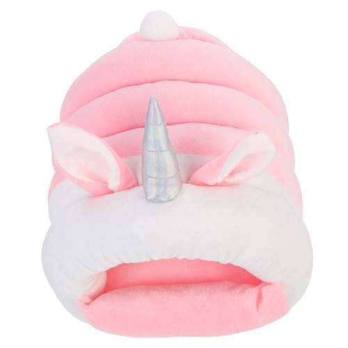 PartyKindom Hamster Nest aus Weichem Material Bequeme Schlafstätte für Kleintiere Pinkes Einhorn Design für Hamster Meerschweinchen Chinchillas und Leicht und Tragbar PartyKindom Hamster Nest aus Weichem Material Bequeme Schlafstätte für Kleintiere Pinkes Einhorn Design für Hamster Meerschweinchen Chinchillas und Leicht und Tragbar von PartyKindom