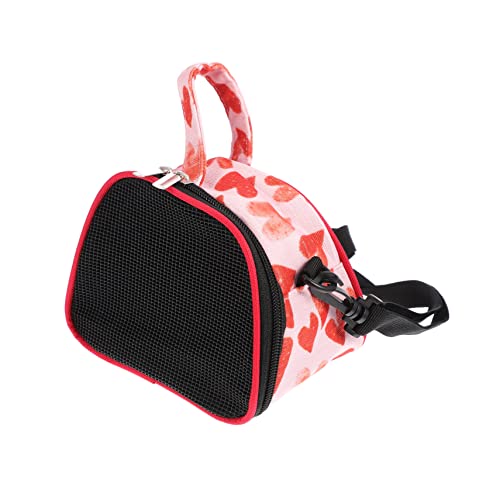 PartyKindom Hamster-Tüte zum Mitnehmen Hamster Tragetasche käfig Hamsterträgerkäfig Sitz Hund Haustierreisetasche Haustierbeutel Tragetasche für Haustiere Bequeme Hamstertrage Oxford-Stoff rot von PartyKindom
