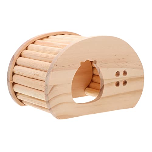 PartyKindom Holz Chinchilla Hütte Für Kleine Haustiere Hamsterversteck Mit Treppe Atmungsaktives Haustierhaus Aus Holz Kreatives Design Für Hamster Und Meerschweinchen Stressreduzierendes von PartyKindom
