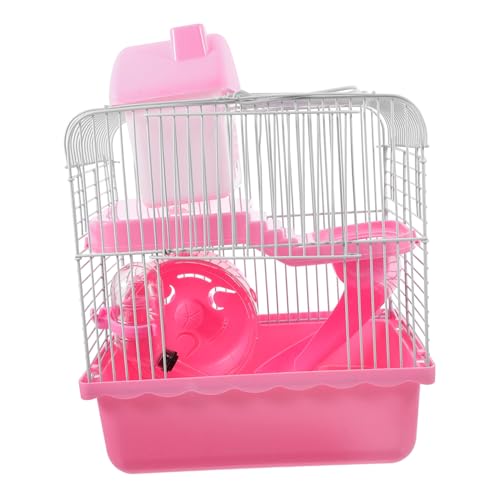 PartyKindom Hamsterkäfig Kleintierkäfig Groß mit Kunststoff und Drahtmaterial Abnehmbare Bodenschale Geräumiges Nagerhaus für Zwerghamster und Meerschweinchen Praktischer Stall für Kleine von PartyKindom