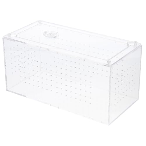 PartyKindom Haushaltsreptilienkäfig Transparente Multifunktions Reptilienbox für Schlangen Eidechsen Frösche und Insekten Fütterungsbox Guter Belüftung PartyKindom Haushaltsreptilienkäfig Transparente Multifunktions Reptilienbox für Schlangen Eidechsen Frösche und Insekten Fütterungsbox Guter Belüftung von PartyKindom