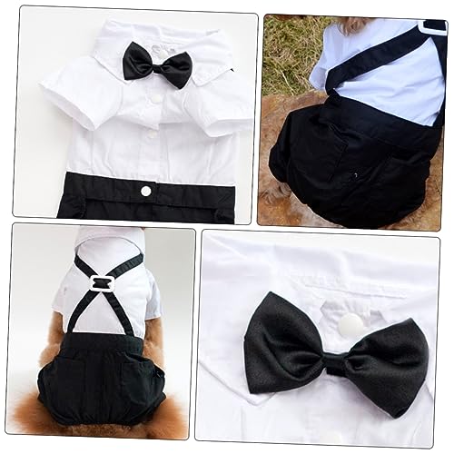 PartyKindom Haustier Overalls für Hochzeiten Modisches Hundekleidungsstück mit Fliege Bequem und Anpassbar für Kleine und Mittlere Lange PartyKindom Haustier Overalls für Hochzeiten Modisches Hundekleidungsstück mit Fliege Bequem und Anpassbar für Kleine und Mittlere Lange von PartyKindom
