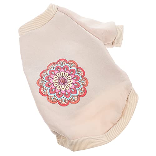 PartyKindom Haustier-Pullover Kostüm für Welpenwinterbekleidung Hundemäntel Haustiere hundemantel Dog Raincoat Dog Coat Winddichte Welpenkleidung entzückender Haustierpullover Baumwolle Beige von PartyKindom
