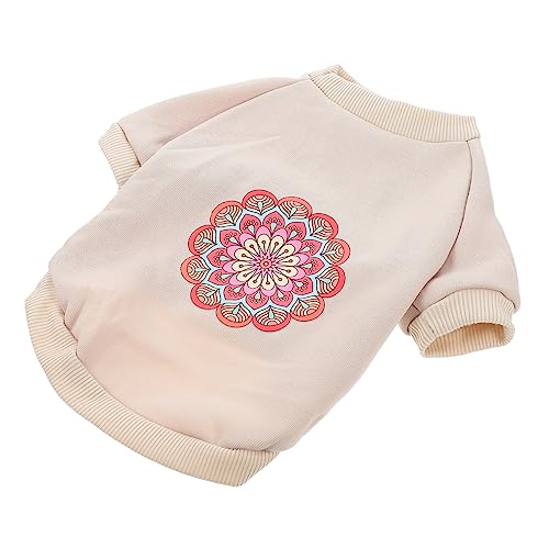 PartyKindom Haustier-Pullover tierkostüme hundemantel Dog Sweater hundekostüme hundekleider Hundekleidung Hundemäntel Wärmekostüm für Hunde entzückender Haustierpullover Baumwolle Beige von PartyKindom