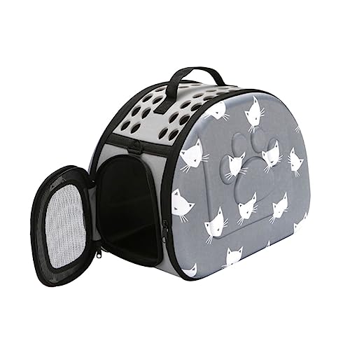 PartyKindom Katzentragetasche Haustiertragerucksack Atmungsaktive Tragetasche für Katzen Faltbar Tragbar für Outdoor Aktivitäten von PartyKindom