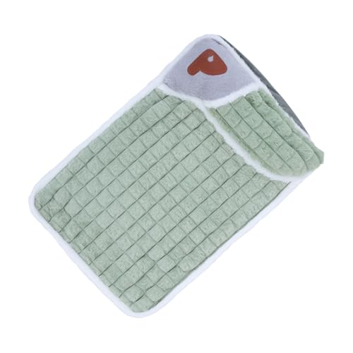 PartyKindom Haustiermatte Plüschtierkissen Hundematte Hundeschlafbett Fulffy Pet Pad waschbares Hundekissen Flauschiges Haustierbett rechteckiges hundebett Welpenbett Schwamm Hellgrün von PartyKindom