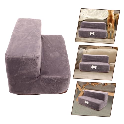 PartyKindom Haustiertreppe aus Deer Velvet Stufige rutschfeste Hundetreppe für Kleine Hunde Leichte Tragbare Treppenhilfe für Sofa Bett und Reisen Vielseitige Haustierleiter zur Sicheren von PartyKindom