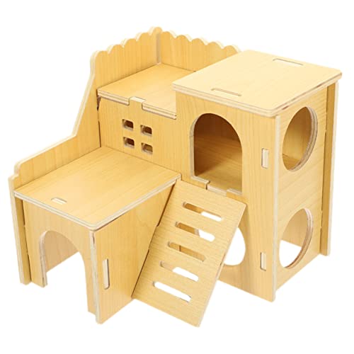 PartyKindom Holz Hamsterhaus Versteck mit Leiter Langlebiges Nagerversteck aus Premium Holz Sicher und Einfach zu Reinigen für Hamster und Kleine Haustiere Fördert Bewegung und Erholsamen PartyKindom Holz Hamsterhaus Versteck mit Leiter Langlebiges Nagerversteck aus Premium Holz Sicher und Einfach zu Reinigen für Hamster und Kleine Haustiere Fördert Bewegung und Erholsamen von PartyKindom