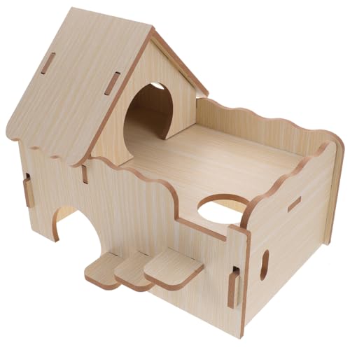 PartyKindom Hamsterhaus aus Holz Meerschweinchenversteck für Mehrkammer Hamsterleben aus Naturholz Sicher und Bequem für Kleine Haustiere PartyKindom Hamsterhaus aus Holz Meerschweinchenversteck für Mehrkammer Hamsterleben aus Naturholz Sicher und Bequem für Kleine Haustiere von PartyKindom