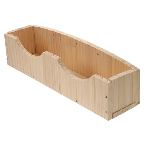 PartyKindom Holz Heu Futterstation für Kleintiere Großer Futterspender für Kaninchen Hamster Meerschweinchen Wandmontierbar Sicher Installieren von PartyKindom