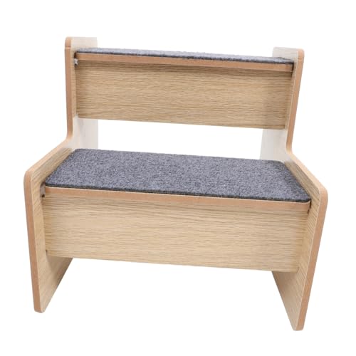 PartyKindom Holz Hundetreppe für Kleine Hunde Tragbare Stufige Haustiertreppe rutschfeste und Sichere Rampe für Senioren Hunde für Hohe Betten und Sofas von PartyKindom