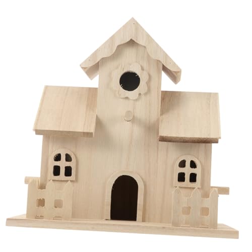 PartyKindom Holz Vogelhaus Nistkasten Hängend aus Retro Stil Gartendeko für Garten Balkon und Innenbereich Langlebig und Dekorativ Geeignet für Verschiedene Vogelarten und Wohnräume von PartyKindom