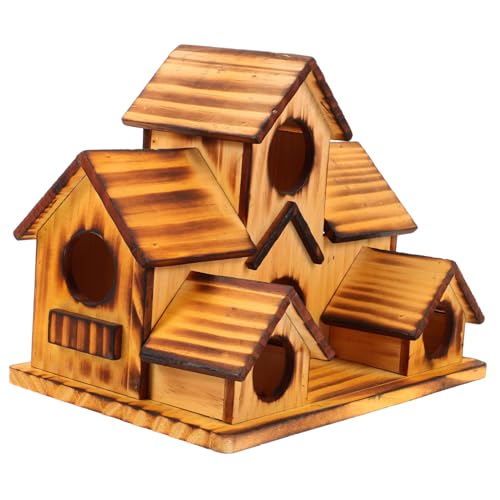 PartyKindom Holz Vogelhaus für Kleine Multifunktionales Vogelhäuschen mit Mehreren Zimmern für Garten und Veranda für Papageien PartyKindom Holz Vogelhaus für Kleine Multifunktionales Vogelhäuschen mit Mehreren Zimmern für Garten und Veranda für Papageien von PartyKindom