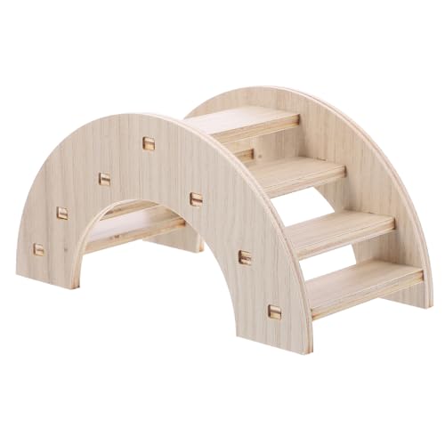 PartyKindom Holzbrücke für Kleintiere Robuste Hamster Kletterplattform Natürliche Holzleiter mit Bogenform Vielseitiges Spielzubehör für Chinchillas Zwerghamster und Käfigdekoration PartyKindom Holzbrücke für Kleintiere Robuste Hamster Kletterplattform Natürliche Holzleiter mit Bogenform Vielseitiges Spielzubehör für Chinchillas Zwerghamster und Käfigdekoration von PartyKindom