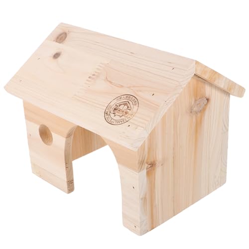 PartyKindom Holzhaus für Kleine Haustiere Rutin Chicken Versteck Nistplatz aus Naturholz mit Glatter Oberfläche Sicher und Bequem für Hamster Meerschweinchen und Kaninchen von PartyKindom