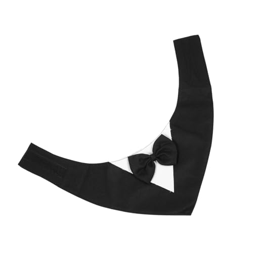 PartyKindom Hundehalsband mit Fliege und Geburtstags Bandana Stilvolles Haustier Dreieckstuch für Hunde und Katzen Party Hundekostüm Schwarz Bequem und Praktisch für und Feiern von PartyKindom